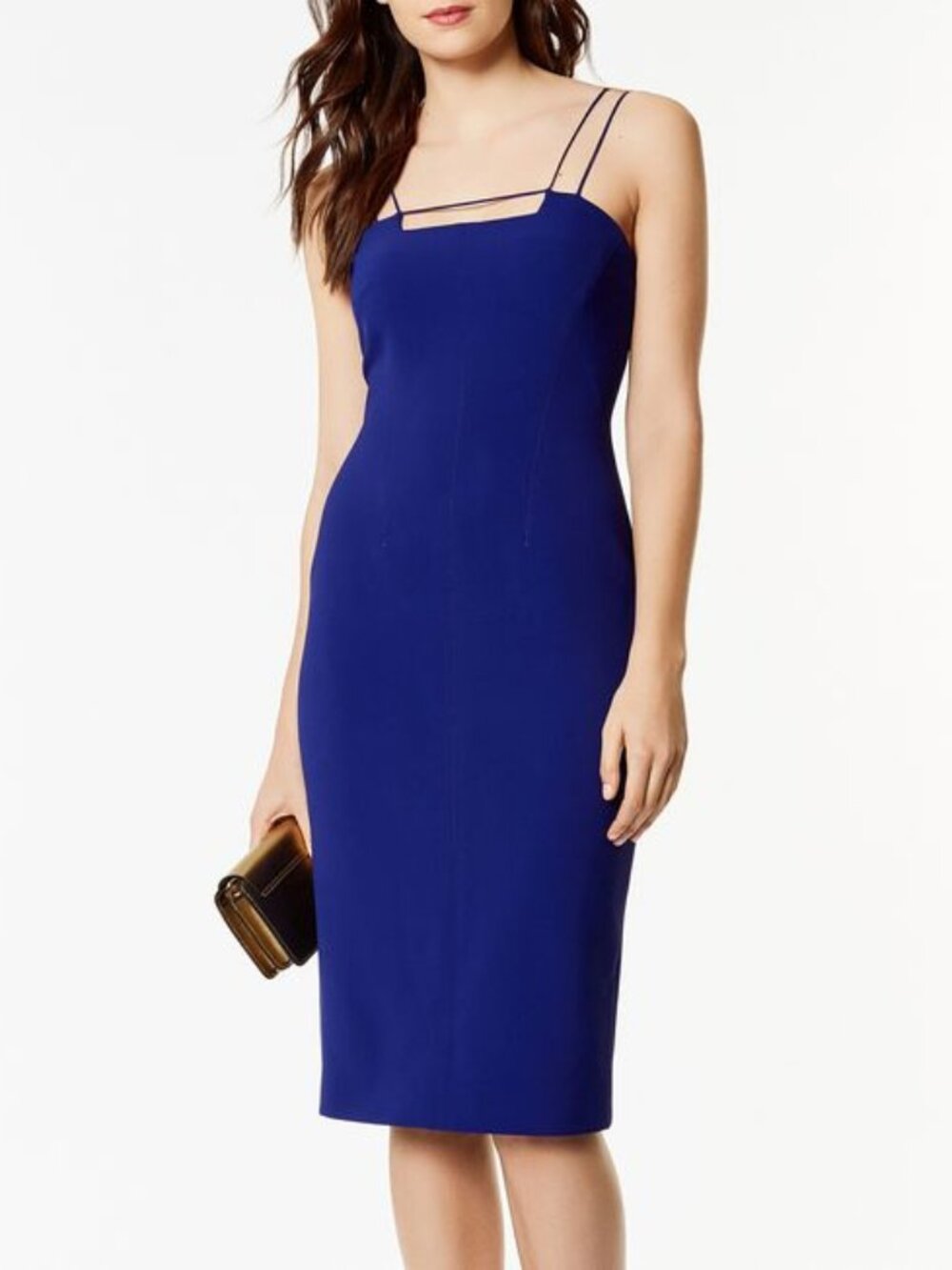 NWT | Karen Millen | Strappy Midi Pencil Dress - Blue - Picture 1 of 4